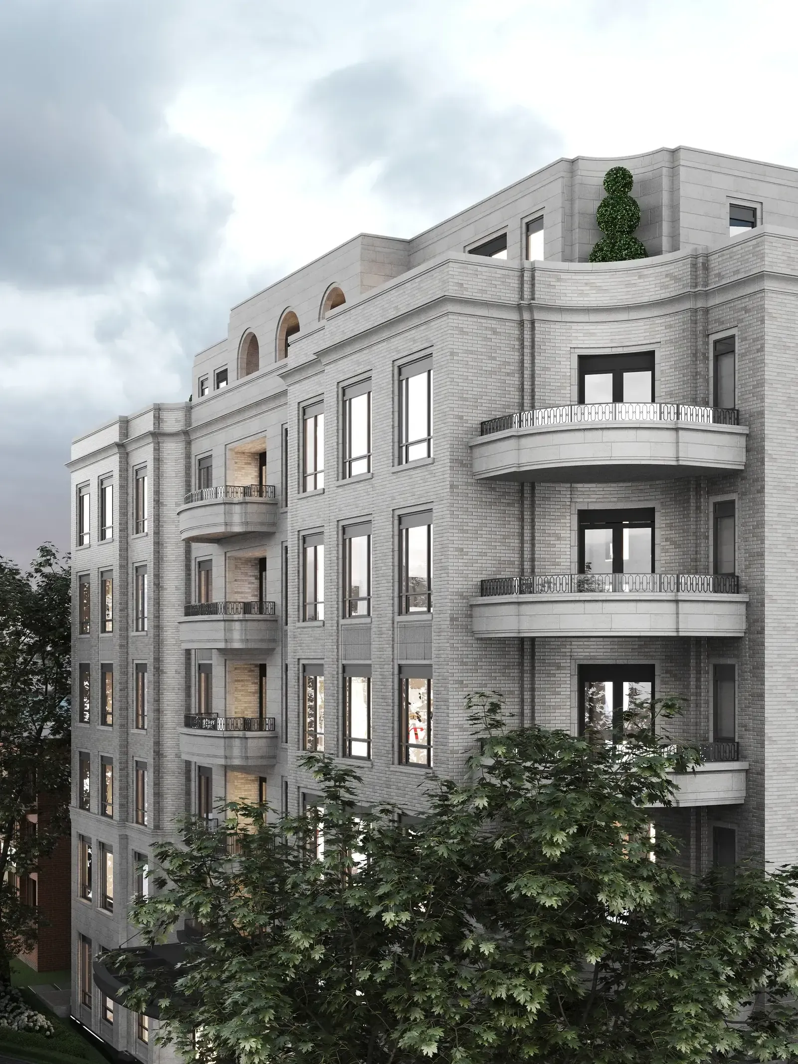 One Thelma facade and corner view